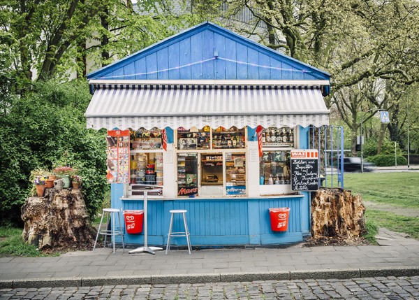 Blaues Büdchen in Duisburg-Ruhrort. Foto: Reinaldo Coddou H.