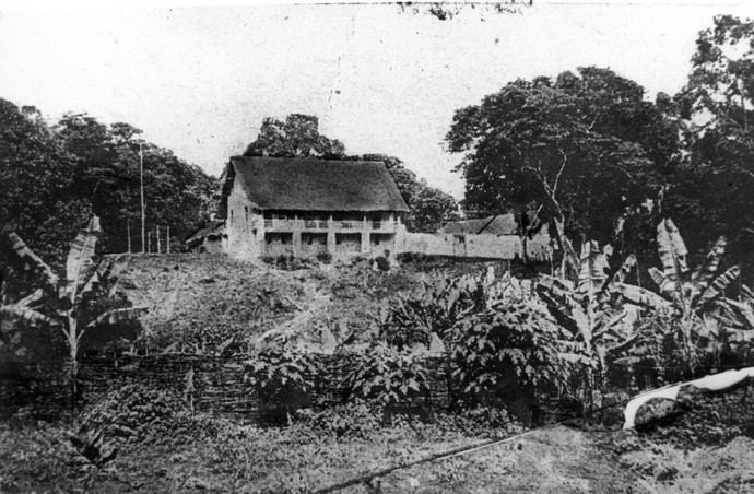 Schwarz weiß Fotografie mit einem Haus