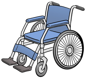 Zeichnung eines Rollstuhls